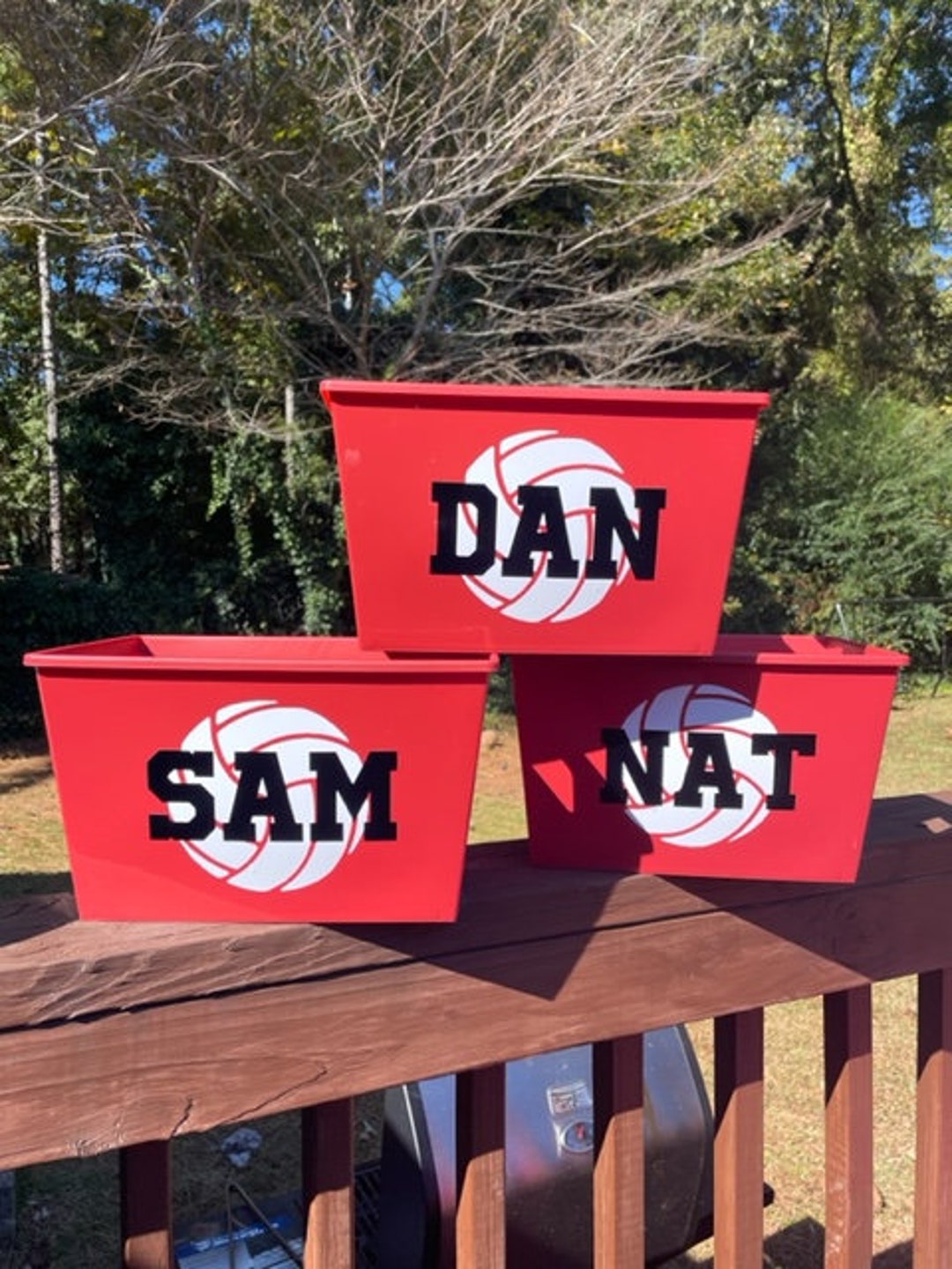 Personalized Volleyball Team Buckets, Volleyball Team Gift, Volleyball