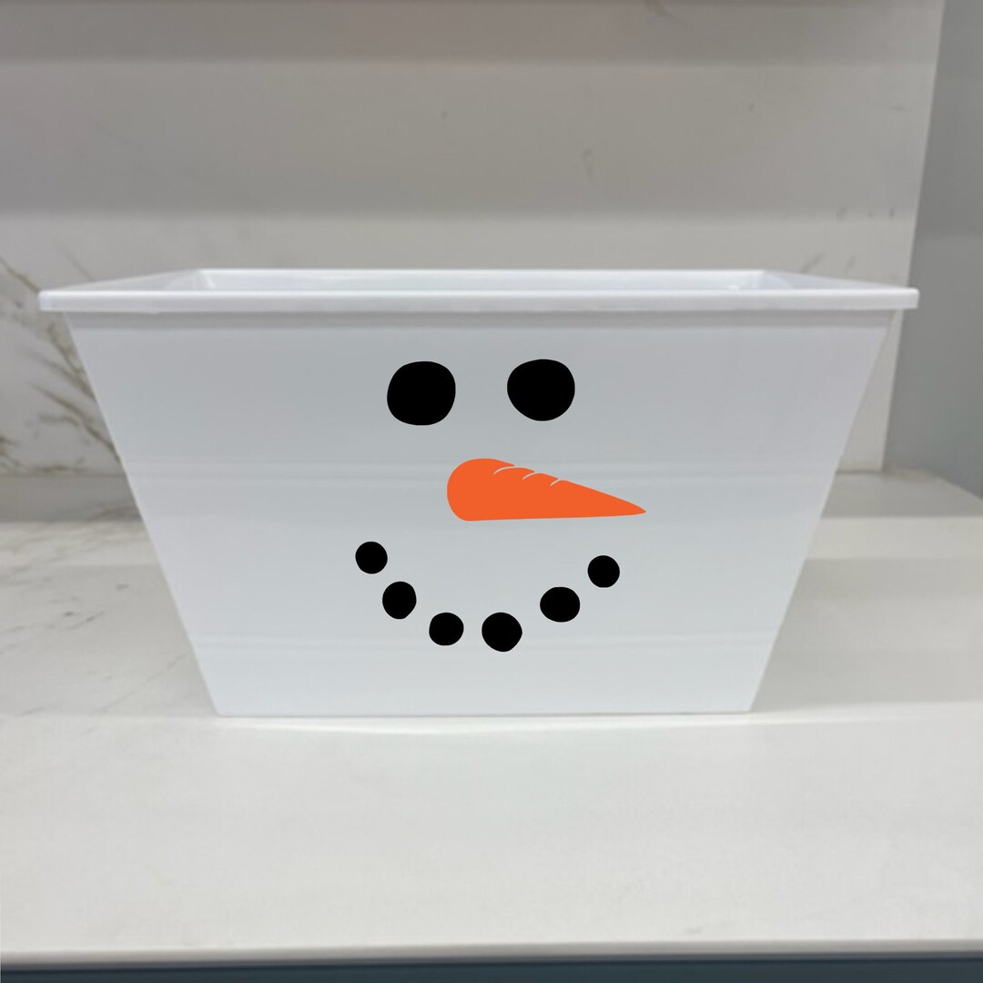 Snowman Gift Buckets, Christmas Gift Bucket, Bucket With Snowman