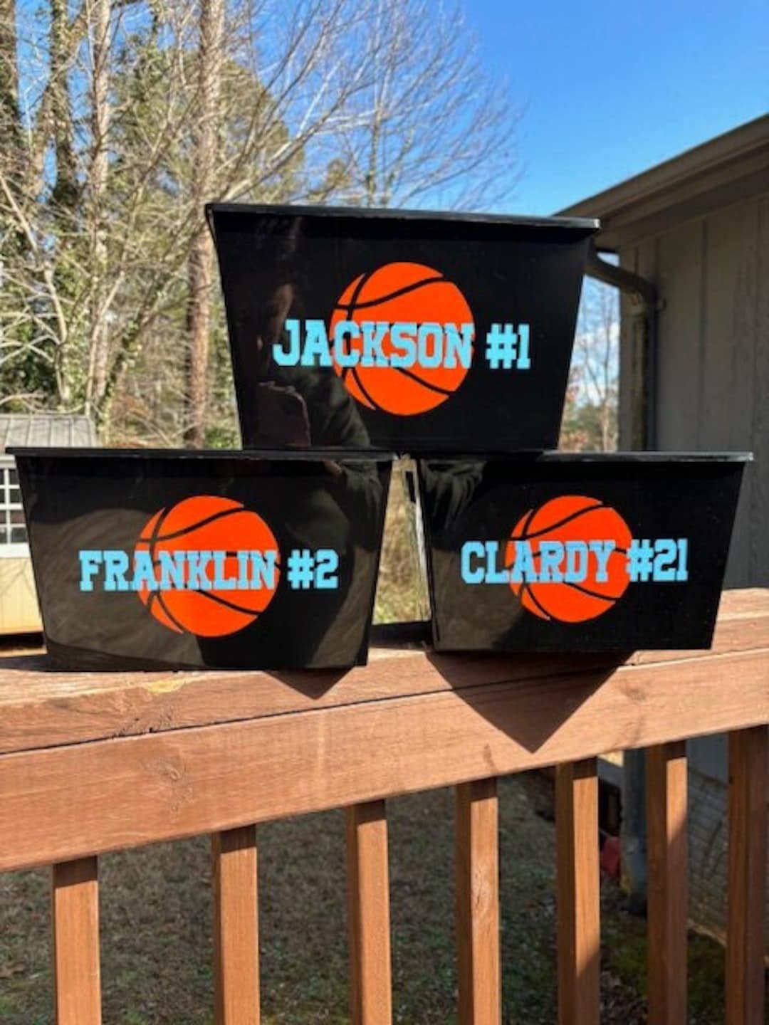Personalized Basketball Team Buckets, Basketball Team Gift, Basketball