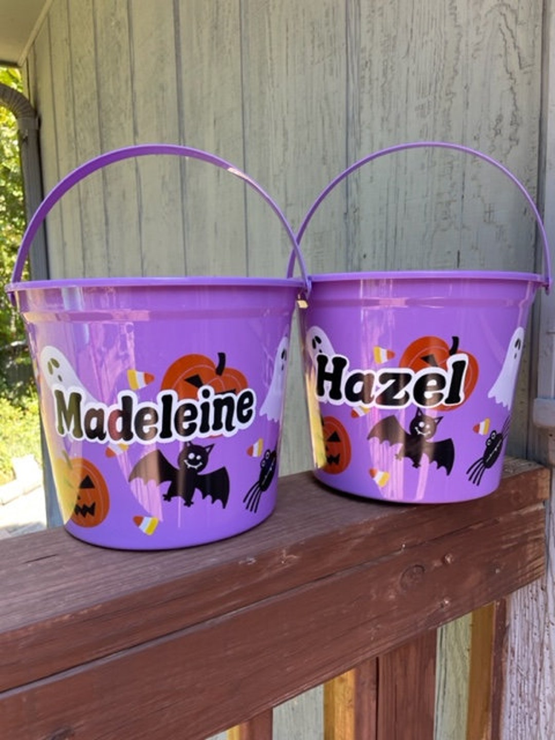 Halloween Buckets for Girl Personalized Halloween Bucket Etsy