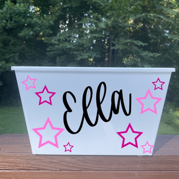 Custom Name Buckets, Personalized Christmas Bucket, Bucket with Name, Personalized Gift Basket, Gift Bucket with Name