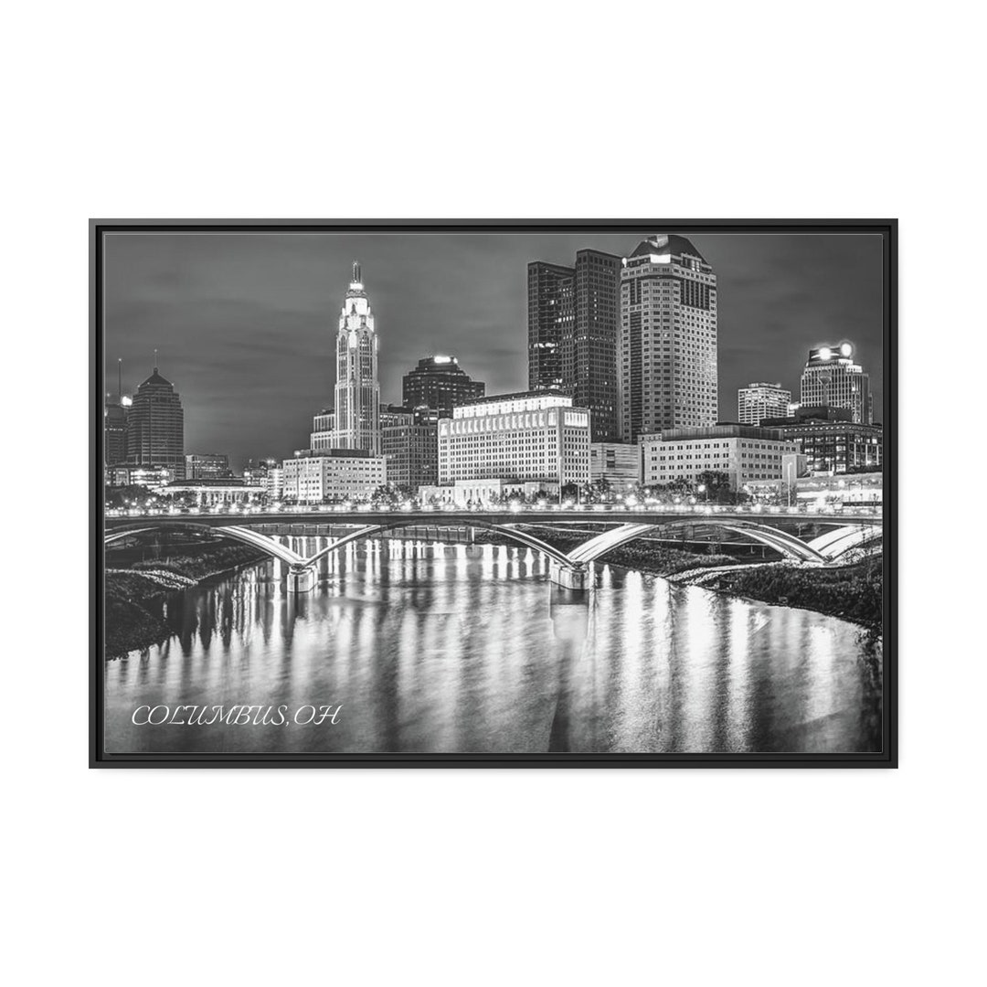 Matte Canvas, Black Frame, Columbus, Ohio, Poster, Print Etsy