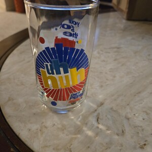 DIET PEPSI 1980s &quot;Uh-Huh&quot;/&quot;You Got The Right One Baby&quot; Glass Tumbler~Ray Charles