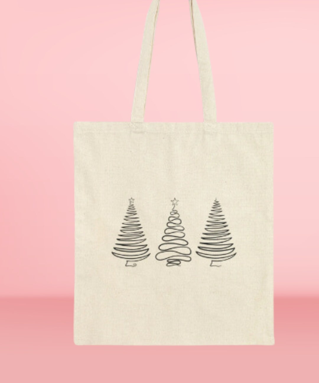 Minimalist Christmas Tree Tote Bag Christmas Tote Bag Simple Etsy