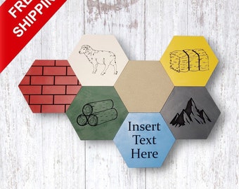 Large Catan Tile Wall Hexes Personalized