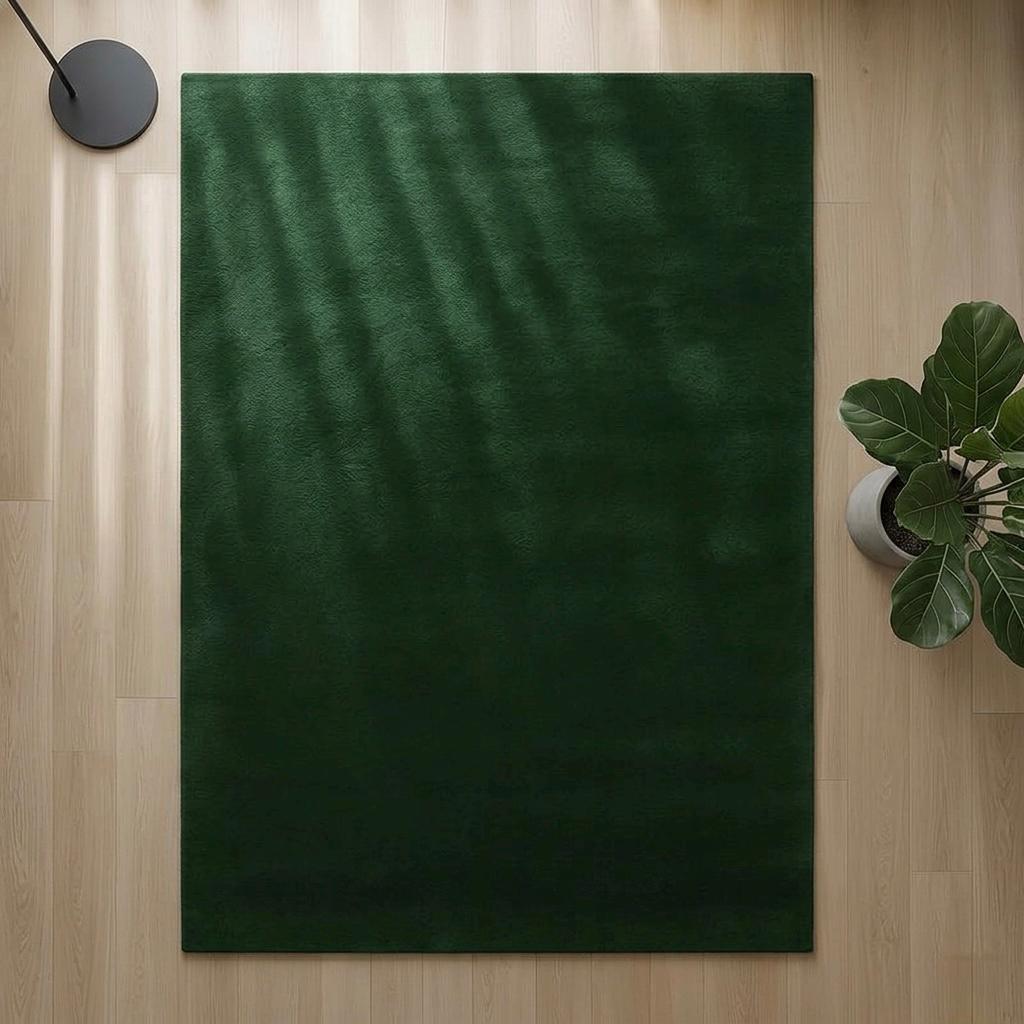 Mid-century Emerald Green Hand-tufted Rug - Etsy