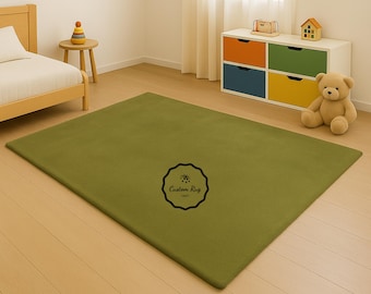 Hand Tufted Wool Rug: Solid Milano Green Area Rug