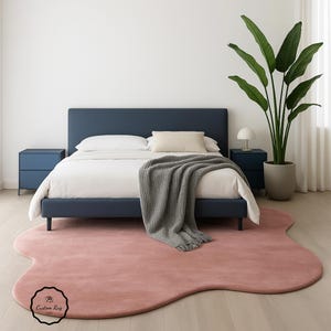8x10 Peach Modern Rug Irregular Wool Area Rugs For Livingroom Bedroom Kitchen Nursery Entryway Office 5X8 6X9 8X10 9x12 Custom Rug Any Size