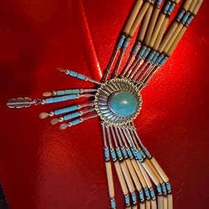 Turquoise And Liquid Sterling Silver Choker