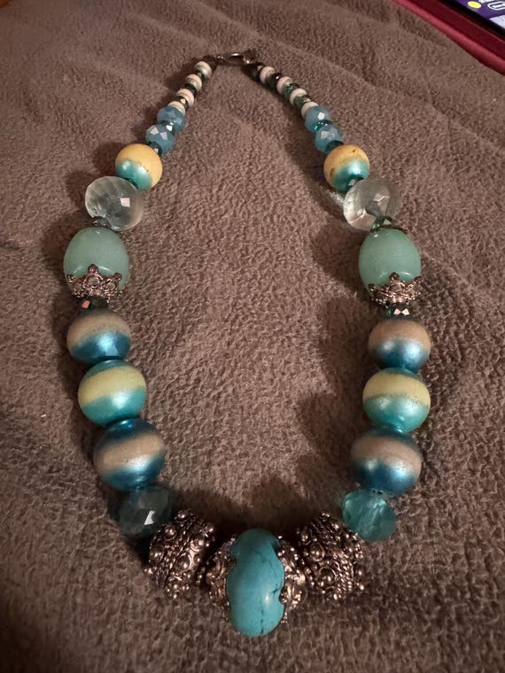 Handmade Chunky Statement Necklace. - image 2