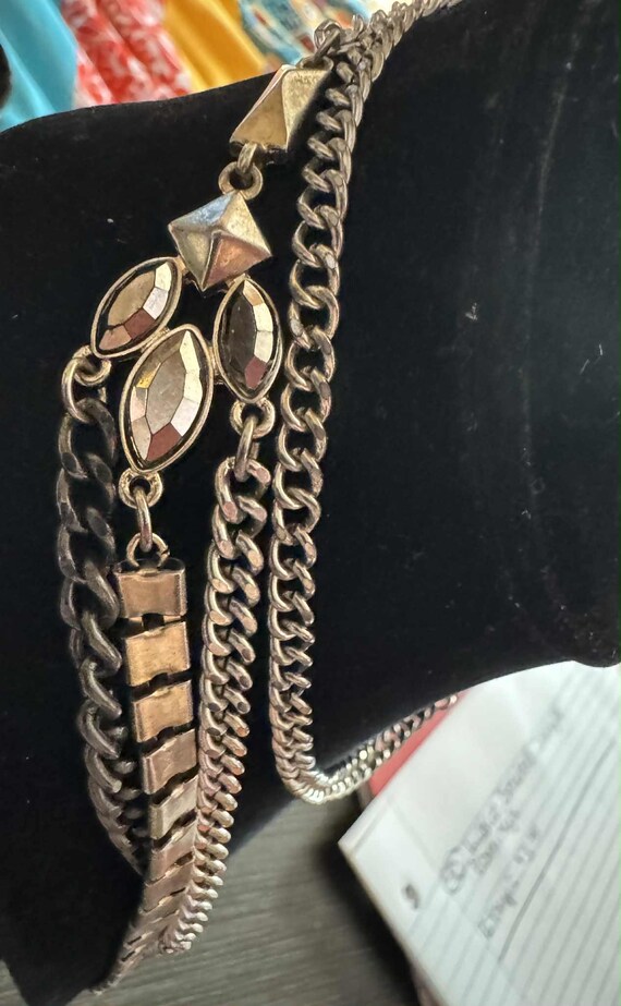 Three strand, Multi Colored Necklace - image 1