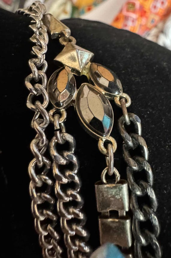 Three strand, Multi Colored Necklace - image 2