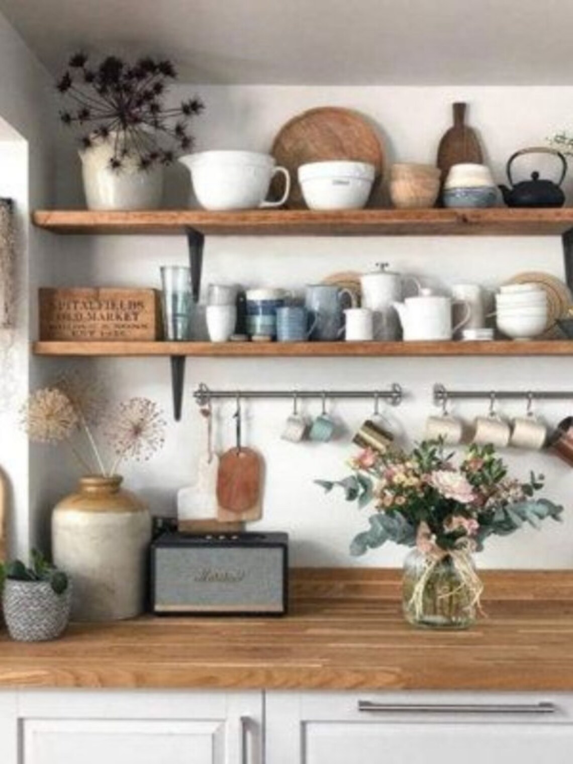Modern Wood Floating Shelf for Kitchen and Livingroom,decorative Wall ...
