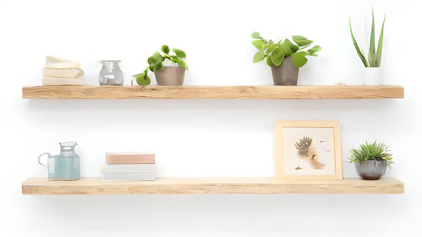 Custom Handmade Wooden Floating Shelf Quality Wood Height Etsy