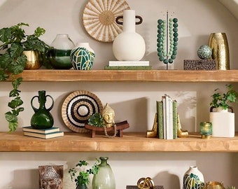 Wooden Floating Shelves - Living Room - Kitchen - Bathroom