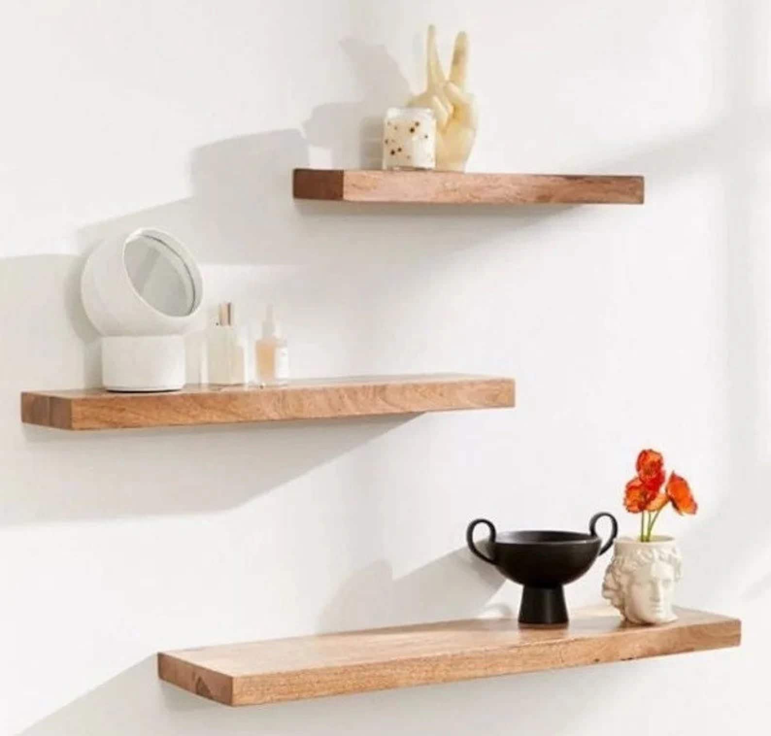 Modern Wood Floating Shelf for Kitchen and Livingroom,decorative Wall ...