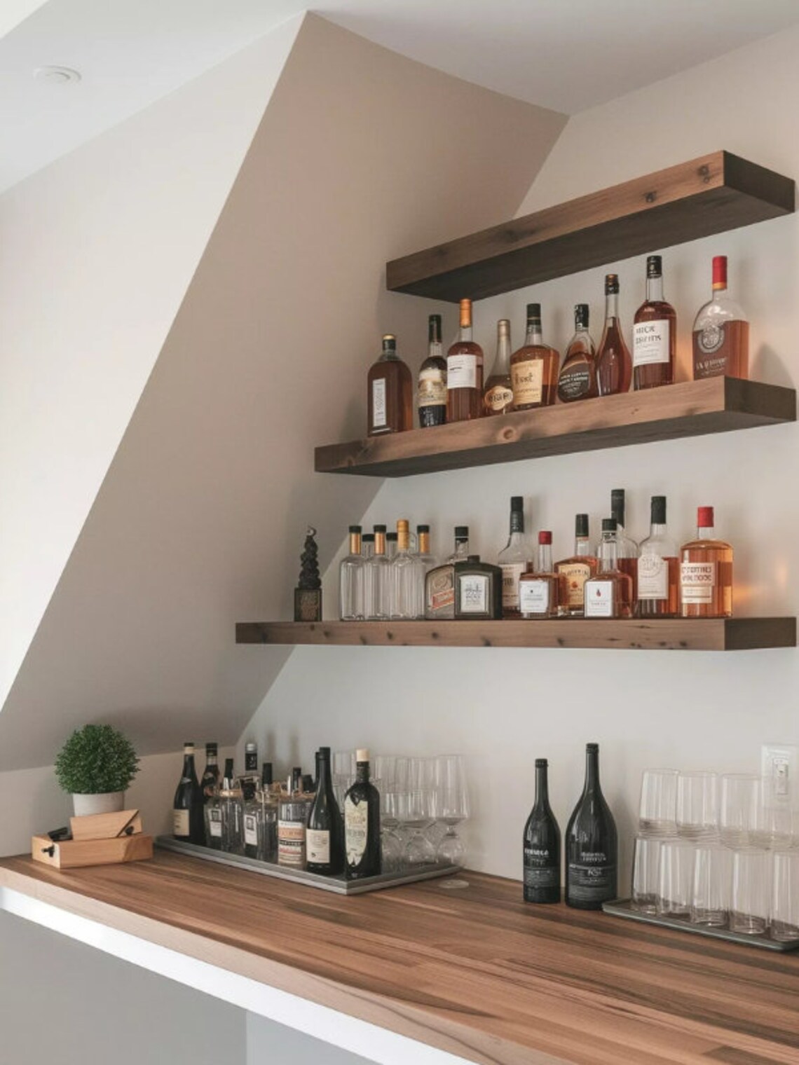 Modern Wood Floating Shelf for Kitchen and Livingroom,decorative Wall ...
