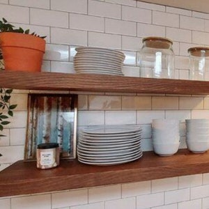 Modern Wood Floating Shelf for Kitchen and Livingroom,Decorative Wall Shelves,Wooden Floating Shelving Unit, Custom Wall Shelf, Wall Shelves