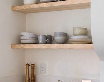 Modern Wood Floating Shelf for Kitchen and Livingroom,Decorative Wall Shelves,Wooden Floating Shelving Unit, Custom Wall Shelf, Wall Shelves