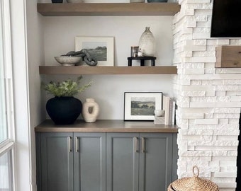 Modern Wood Floating Shelf for Kitchen and Livingroom,Decorative Wall Shelves,Wooden Floating Shelving Unit, Custom Wall Shelf, Wall Shelves