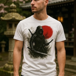 Samurai Assassin PNG: Japanse inktpenseelkunst (digitale download)