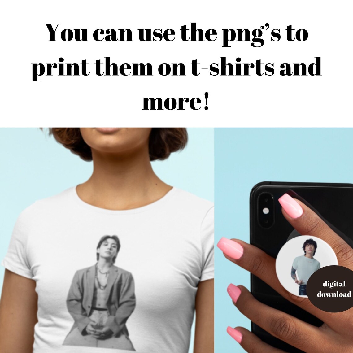 BTS JUNGKOOK Printable &amp; Digital Sticker 11 Pieces digital - Etsy