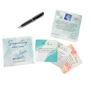 Cartes d'invitation à la rédaction de chansons – Un jeu d'inspiration créative pour musiciens, auteurs-compositeurs et écrivains | Cadeau pour les mélomanes