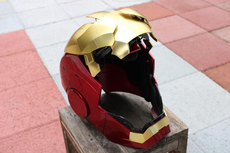 Buy Iron Man Helmet Mask Voice Control Jarvis Silver MK5 Replica Silver