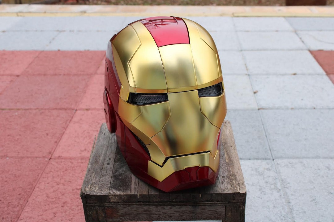Buy Iron Man Helmet Mask Voice Control Jarvis Silver MK5 Replica Silver