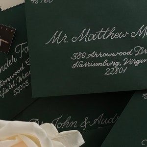 Hand Addressed Envelopes in Calligraphy - weddings, birthdays, Christmas cards, announcements, graduation