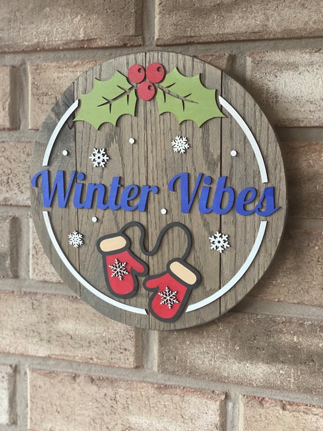 Reclaimed Rustic 12 Wooden Winter Signs - Etsy