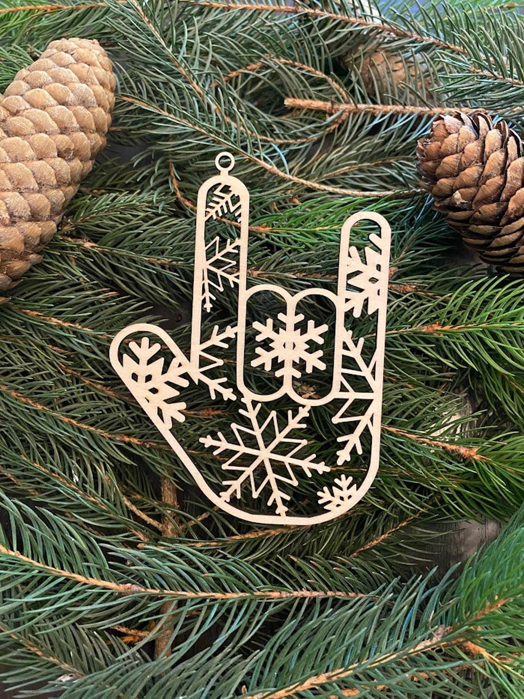 Christmas Ornaments Unique ASL I Love You Handshape Etsy Canada