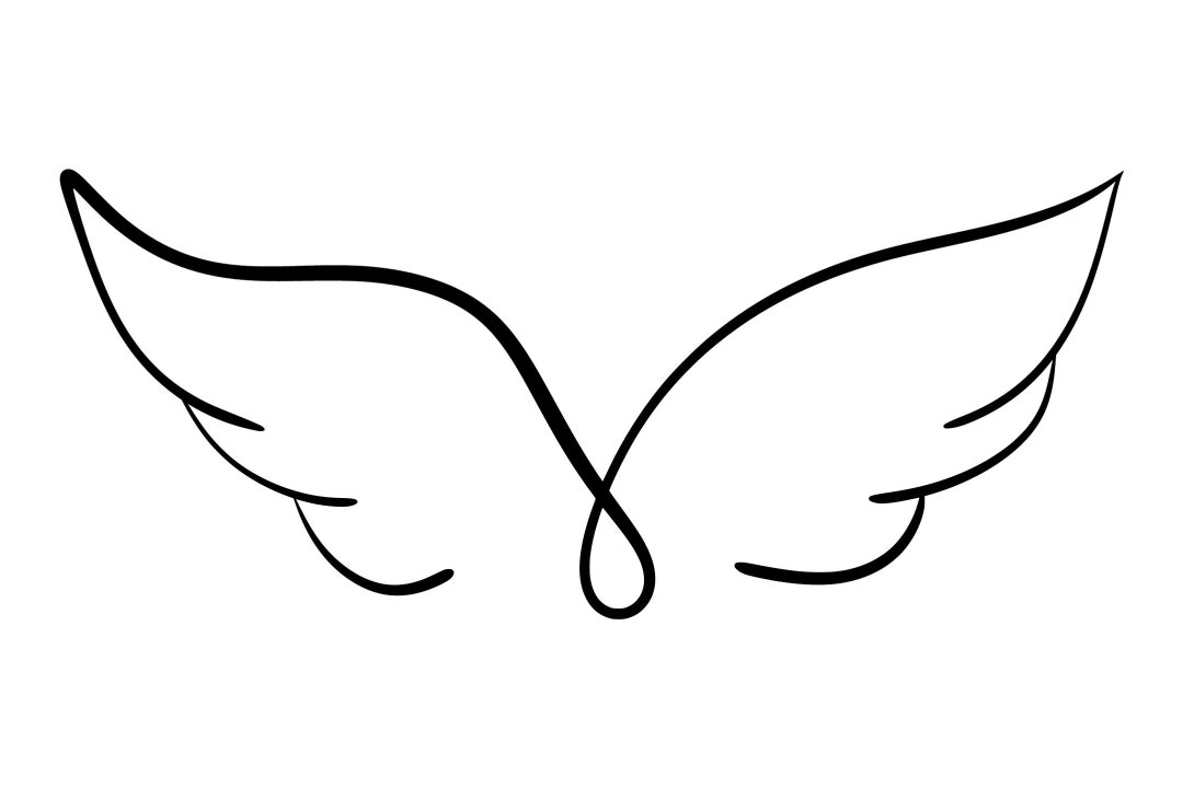 Wings of Grace Inspirational Angel Print Instant Downloads in SVG, PNG