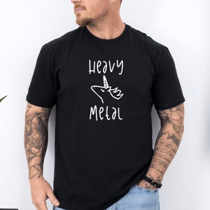 Heavy metal motif shirt with unicorn - Funny shirt with slogan