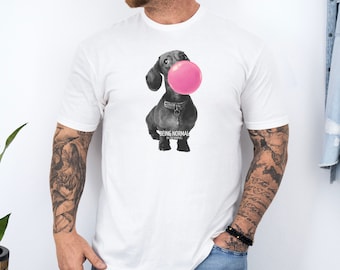 Camiseta Dachshund com dizer - Ser normal é chato - Camisa fofa com motivo de cachorro - Dachshound