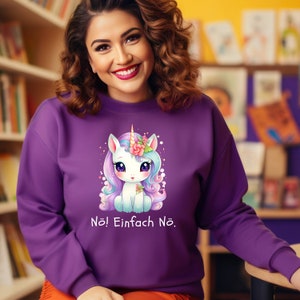 Unicorn sweatshirt - cute and with a message: Nope! Just nope.
