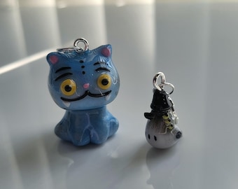 悪魔の虎と鳥 || 手作りポリマークレイキーホルダー - Etsy 日本