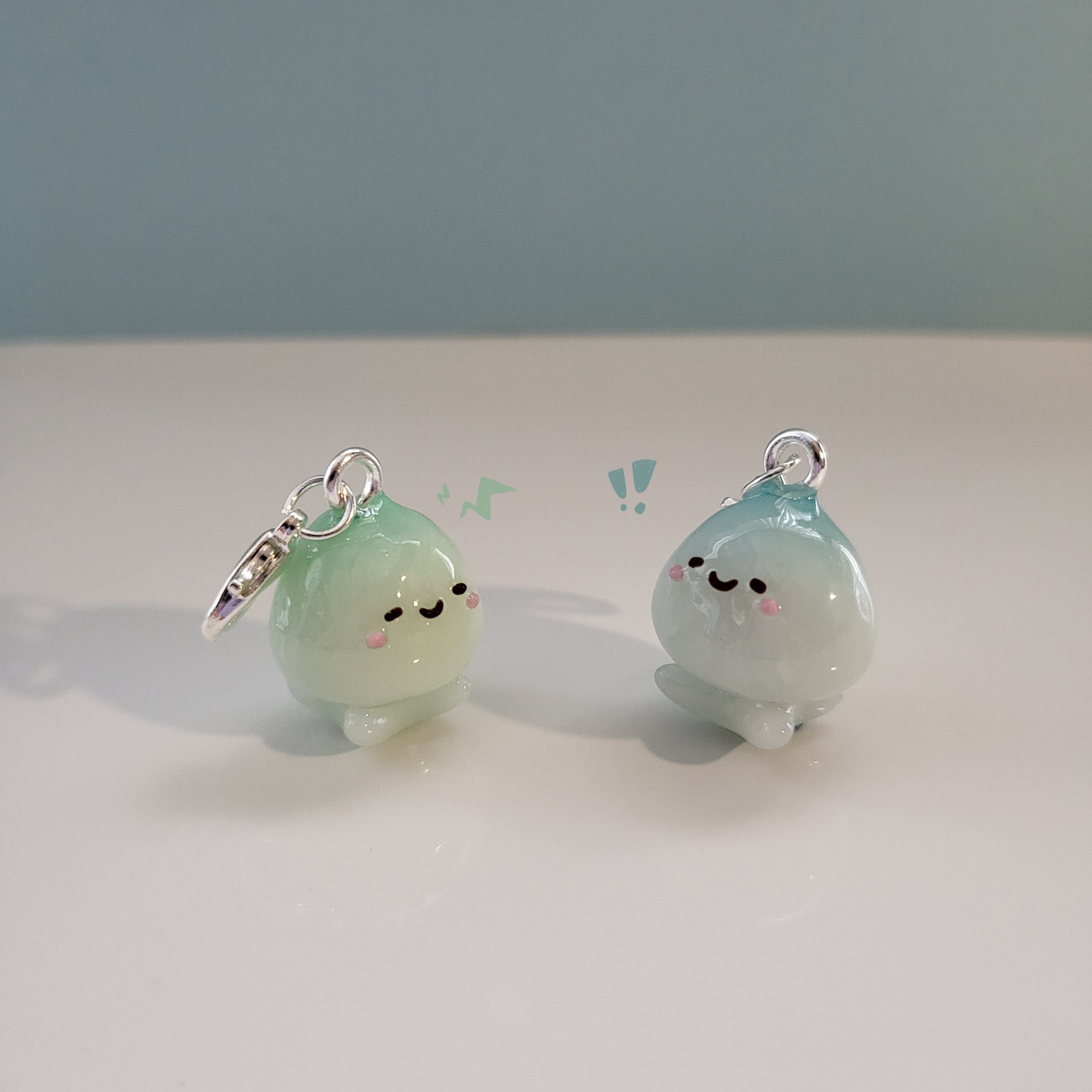 クラゲチャーム || 水中生物シリーズ || 手作りポリマークレイ