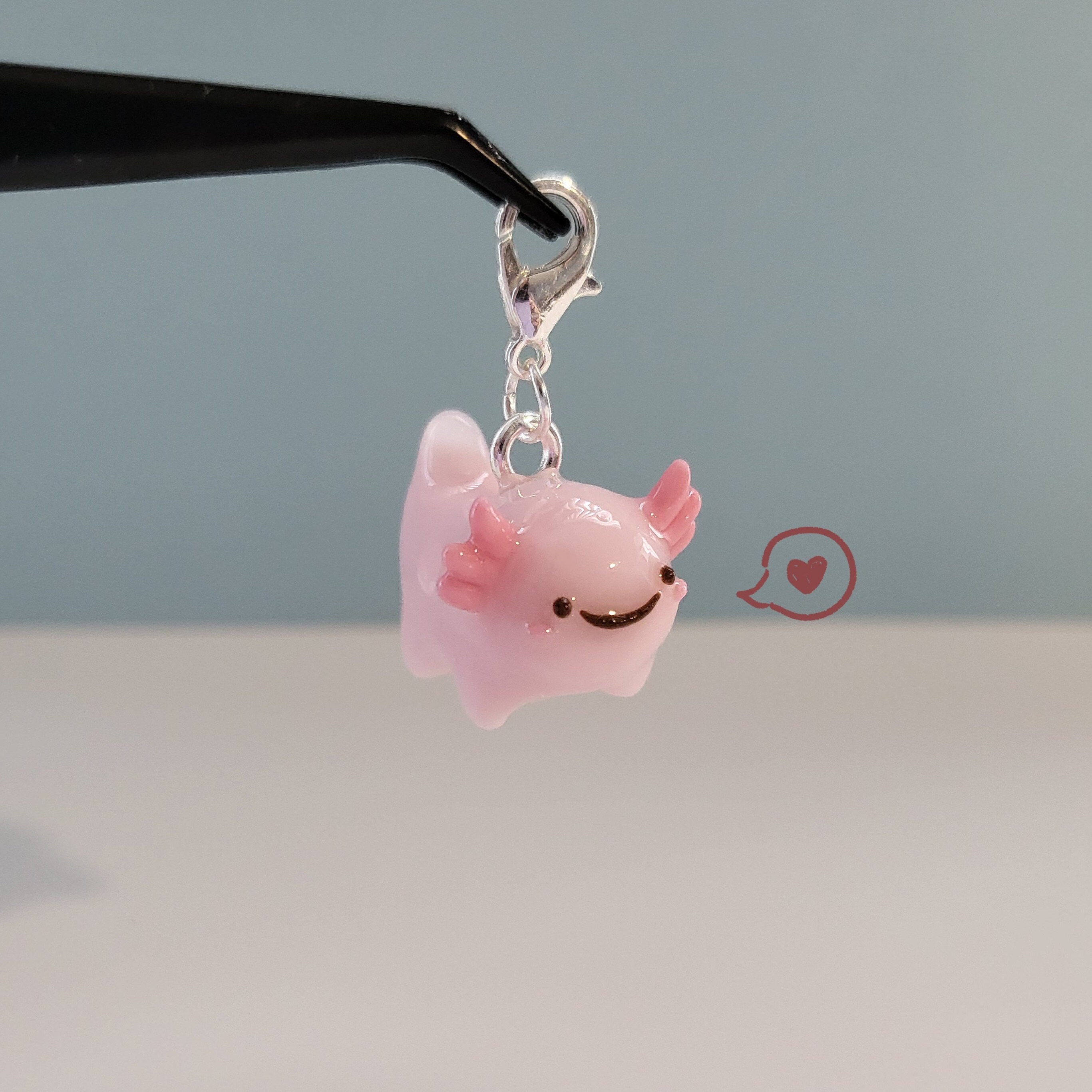 Axolotl Charm || Underwater Creature Series || Handmade Polymer