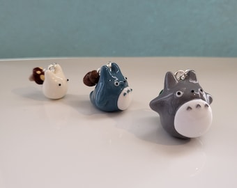 Neighbor sets with Mushroom and Acorn || Handmade Polymer Clay Keychain