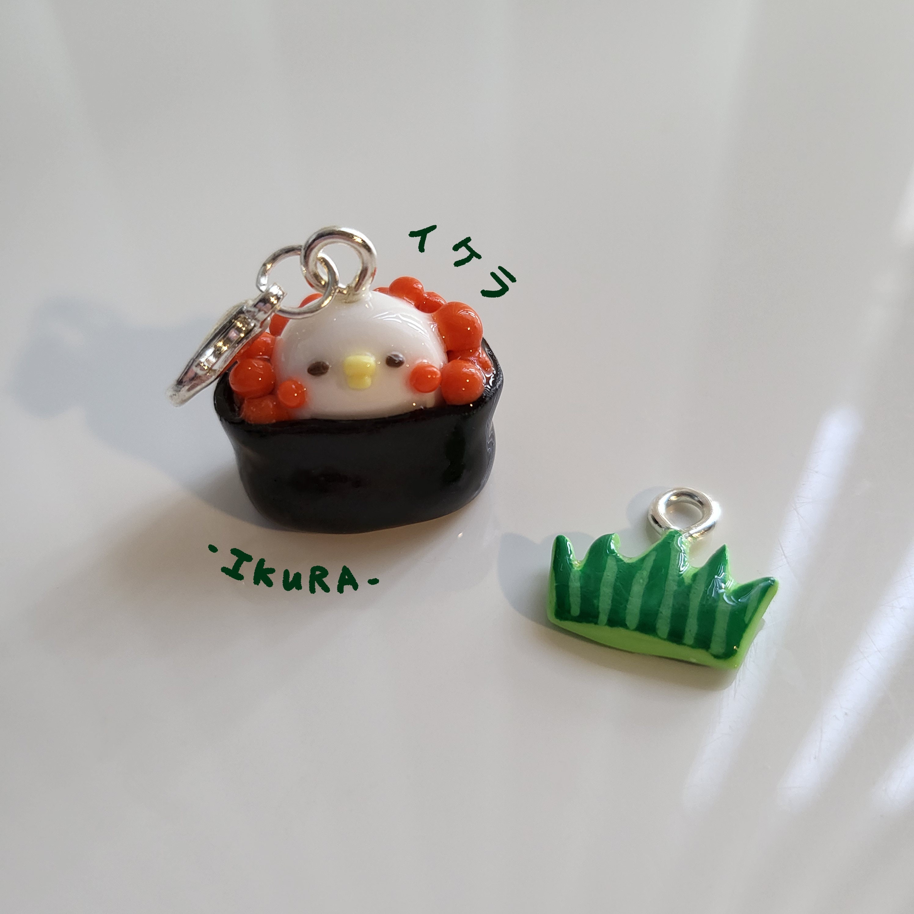 Sleepy Chicks Sushi Charms || Ikura, Sashimi, Shrimp, Edamame