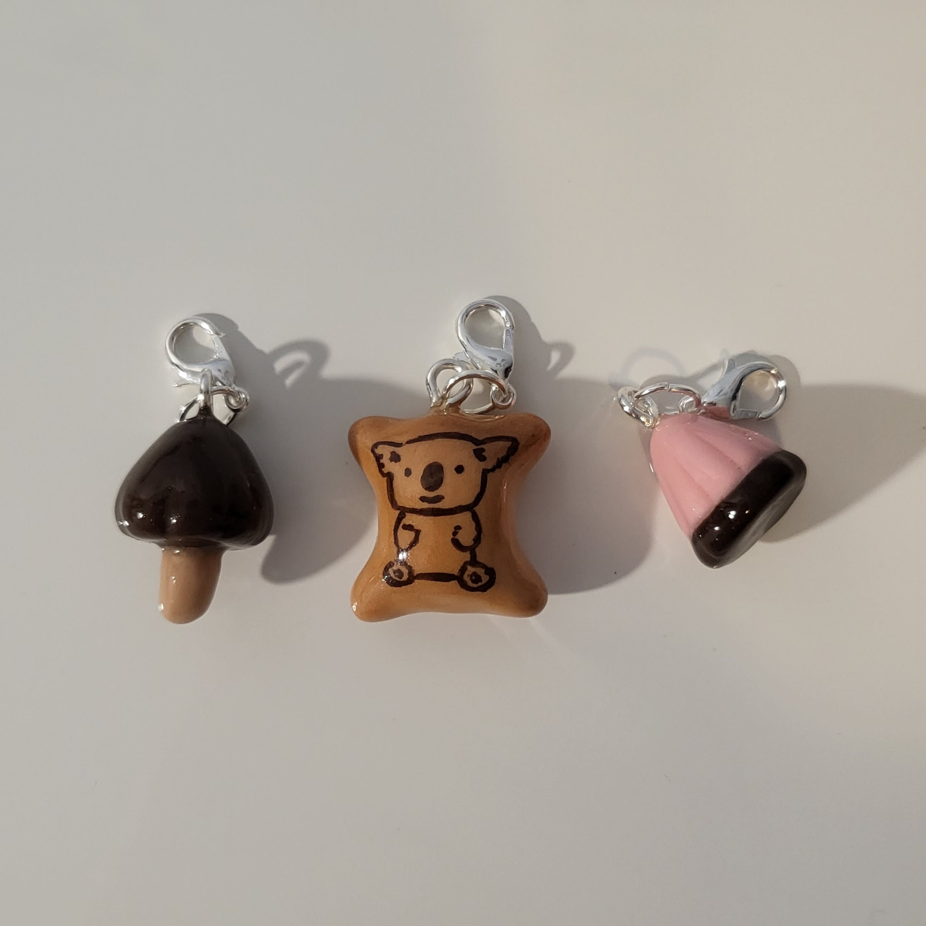 Japanese Chocolate Charm Set of 3 / Koala's Biscuit, Strawberry