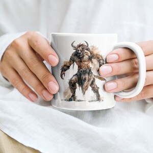 Minotaur Mug, Fantasy Mug, Creature Mug, Mythical Mug, Greek Myth Mug, Minotaur Gift, Fantasy Gift, Creature Gift, Mythical Gift