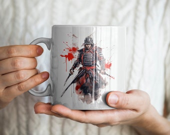 Samurai Mug, Japanese Mug, Japan Mug, Warrior Mug, Samurai Gift, Japanese Gift, Japan Gift, Warrior Gift, Dishwasher & Microwave Safe Mug