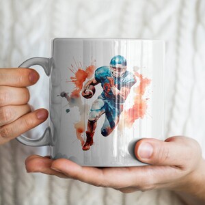 American Football Mug, Football Mug, Football Player Mug, Sports Mug, Athlete Mug, Football Gift, Sports Gift, Athlete Gift