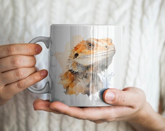 Bartagame-Becher, Reptilienbecher, Eidechsenbecher, Herpetologie Becher, Tierbecher, Bartagame-Geschenk, Reptiliengeschenk, Eidechsengeschenk, Herpetologiegeschenk