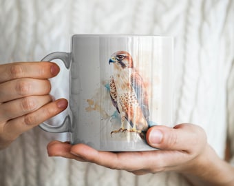 Falcon Mug, Bird Mug, Animal Mug, Ornithology Mug, Falcon Gift, Bird Lover Gift, Animal Lover Gift, Ornithology Gift