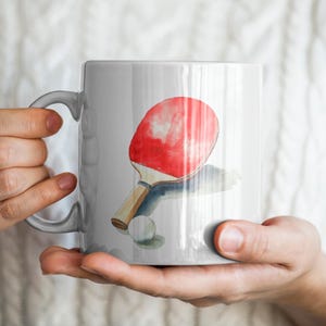 Table Tennis Mug, Ping Pong Mug, Sports Mug, Athlete Mug, Fitness Mug, Table Tennis Gift, Ping Pong Gift, Sports Gift, Athlete Gift
