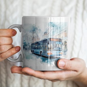 City Bus Mug, Bus Mug, Travel Mug, Transportation Mug, Vehicle Mug, City Bus Gift, Bus Gift, Travel Gift, Transportation Gift, Vehicle Gift