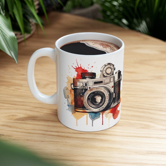 Retro Kamera Becher, Fotografie Becher, Fotograf Becher, Kamera Geschenk, Fotografie-Liebhaber Geschenk, Fotograf Geschenk, spülmaschinen- und mikrowellenfester Becher